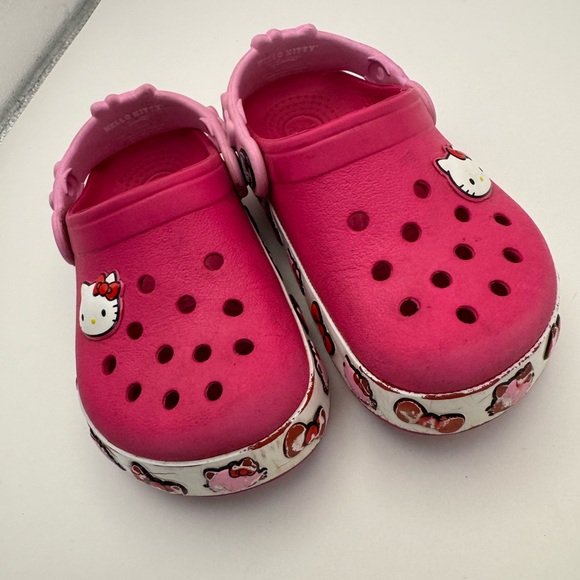 CROCS Other - Crocs Children Size 9 PinkHello Kitty Crocs Slip on Clogs Fast Shipping